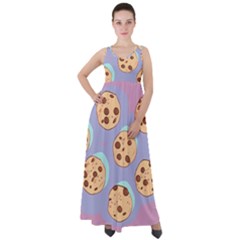 Cookies Chocolate Chips Chocolate Cookies Sweets Empire Waist Velour Maxi Dress by uniart180623