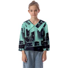 Buildings City Urban Destruction Background Kids  Sailor Shirt by uniart180623