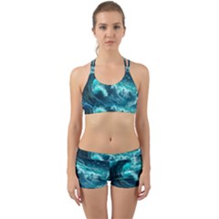 Thunderstorm Tsunami Tidal Wave Ocean Waves Sea Back Web Gym Set by uniart180623