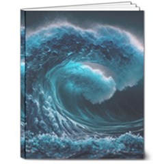 Tsunami Waves Ocean Sea Water Rough Seas 8  X 10  Softcover Notebook by uniart180623
