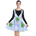 New Year Christmas Snowman Pattern, Plunge Pinafore Dress View1