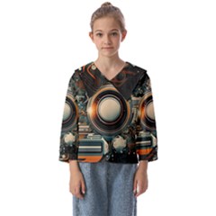 Technology Robot Internet Processor Kids  Sailor Shirt by Ravend