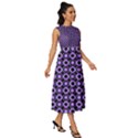 Mazipoodles Purple Donuts Polka Dot  Sleeveless Round Neck Midi Dress View3