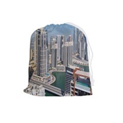 Building Sea Architecture Marina Drawstring Pouch (large) by Ravend