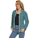 Mazipoodles Blue Donuts Polka Dot Women s Puffer Bubble Jacket Coat View2