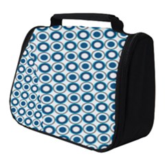 Mazipoodles Dusty Duck Egg Blue White Donuts Polka Dot Full Print Travel Pouch (small) by Mazipoodles