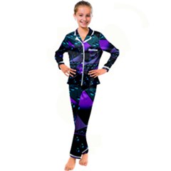 3d Ludo Game,gambling Kids  Satin Long Sleeve Pajamas Set by Bangk1t