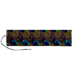 Peacock-feathers-bird-plumage Roll Up Canvas Pencil Holder (l) by Ravend
