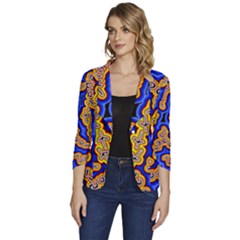 Newart2 Women s One-button 3/4 Sleeve Short Jacket by hogartharts