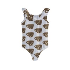 Cozy Coffee Cup Kids  Frill Swimsuit by ConteMonfrey