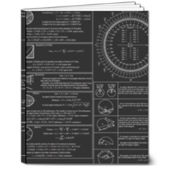 Black Background With Text Overlay Mathematics Trigonometry 8  X 10  Softcover Notebook by uniart180623