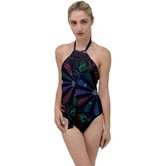 Zodiac Geek Go With The Flow One Piece Swimsuit by uniart180623