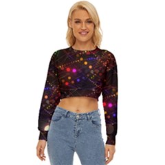 Abstract Light Star Design Laser Light Emitting Diode Lightweight Long Sleeve Sweatshirt by uniart180623