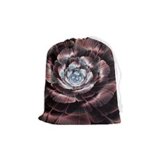 Flower Fractal Art Cool Petal Abstract Drawstring Pouch (medium) by uniart180623