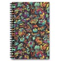 Cartoon Monster Pattern Abstract Background 5.5  x 8.5  Notebook View1