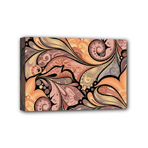 Colorful Paisley Background Artwork Paisley Patterns Mini Canvas 6  X 4  (stretched) by uniart180623