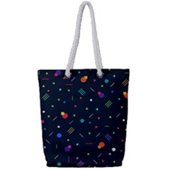 Abstract Minimalism Digital Art Abstract Full Print Rope Handle Tote (small) by uniart180623