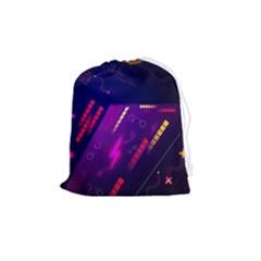 Colorful Abstract Background Creative Digital Art Colorful Geometric Artwork Drawstring Pouch (medium) by uniart180623