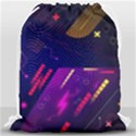 Colorful Abstract Background Creative Digital Art Colorful Geometric Artwork Drawstring Bag (Large) View1