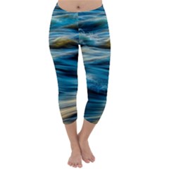 Waves Abstract Waves Abstract Capri Winter Leggings  by uniart180623