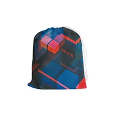 Minimalist Abstract Shaping Abstract Digital Art Drawstring Pouch (medium) by uniart180623