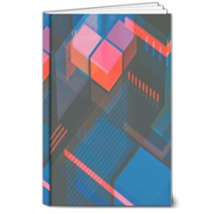 Minimalist Abstract Shaping Abstract Digital Art 8  X 10  Hardcover Notebook by uniart180623