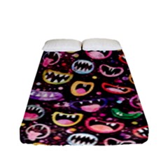 Funny Monster Mouths Fitted Sheet (full/ Double Size) by uniart180623