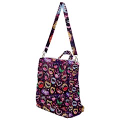 Funny Monster Mouths Crossbody Backpack by uniart180623