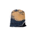 Waves Aesthetic Ocean Retro Sea Vintage Drawstring Pouch (Small) View2