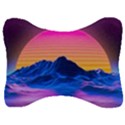 Sun Ultra Artistic 3d Illustration Sunset Velour Seat Head Rest Cushion View1
