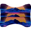 Sun Ultra Artistic 3d Illustration Sunset Velour Seat Head Rest Cushion View2