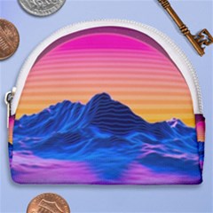 Sun Ultra Artistic 3d Illustration Sunset Horseshoe Style Canvas Pouch by uniart180623