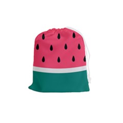 Watermelon Fruit Pattern Drawstring Pouch (medium) by uniart180623