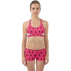 Watermelon Fruit Pattern Back Web Gym Set by uniart180623