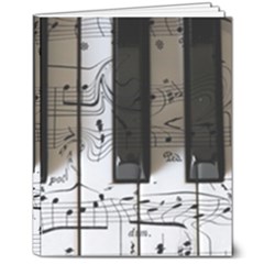 Music Piano Instrument Sheet 8  X 10  Hardcover Notebook by uniart180623