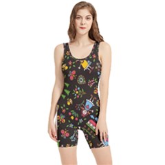 Cartoon Texture Women s Wrestling Singlet by uniart180623