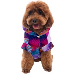 Colorful 3d Waves Creative Wave Waves Wavy Background Texture Dog Coat by uniart180623