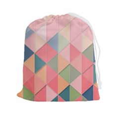 Background Geometric Triangle Drawstring Pouch (2xl) by uniart180623