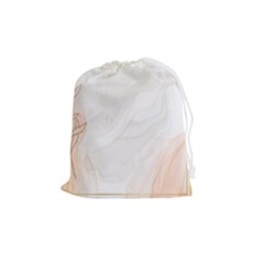 Leaves Marble Frame Background Drawstring Pouch (medium) by uniart180623