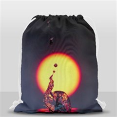 High Speed Waterdrop Drops Water Drawstring Bag (small) by uniart180623