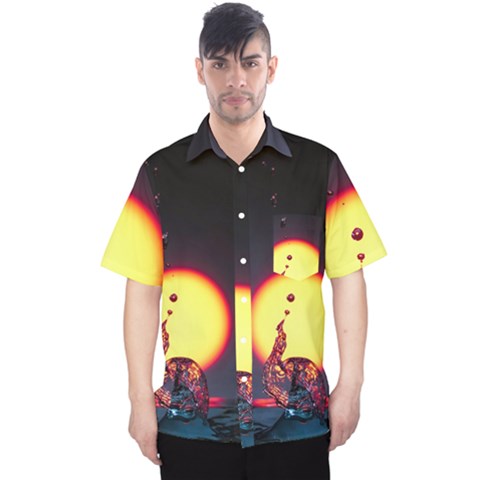 High Speed Waterdrop Drops Water Men s Hawaii Shirt by uniart180623