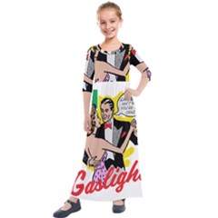 G Is For Gaslight Funny Dance1-01 Kids  Quarter Sleeve Maxi Dress by shoopshirt