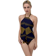 Abstract Antique Architecture Art Artistic Artwork Go With The Flow One Piece Swimsuit by Simbadda
