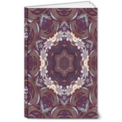Rosette Kaleidoscope Mosaic Abstract Background 8  X 10  Softcover Notebook by Simbadda