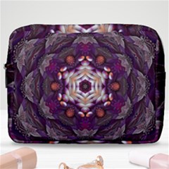 Rosette Kaleidoscope Mosaic Abstract Background Art Make Up Pouch (large) by Simbadda