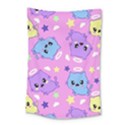 Seamless Pattern With Cute Kawaii Kittens Small Tapestry View1