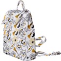 Funny Hand Drawn Halloween Pattern Buckle Everyday Backpack View1