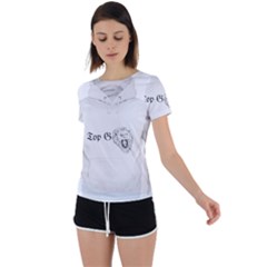 (2)dx Hoodie Back Circle Cutout Sports Tee by Alldesigners