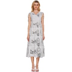 (2)dx Hoodie V-neck Drawstring Shoulder Sleeveless Maxi Dress by Alldesigners