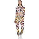 Abstract Geometric Seamless Pattern With Animal Print Cropped Zip Up Lounge Set View1